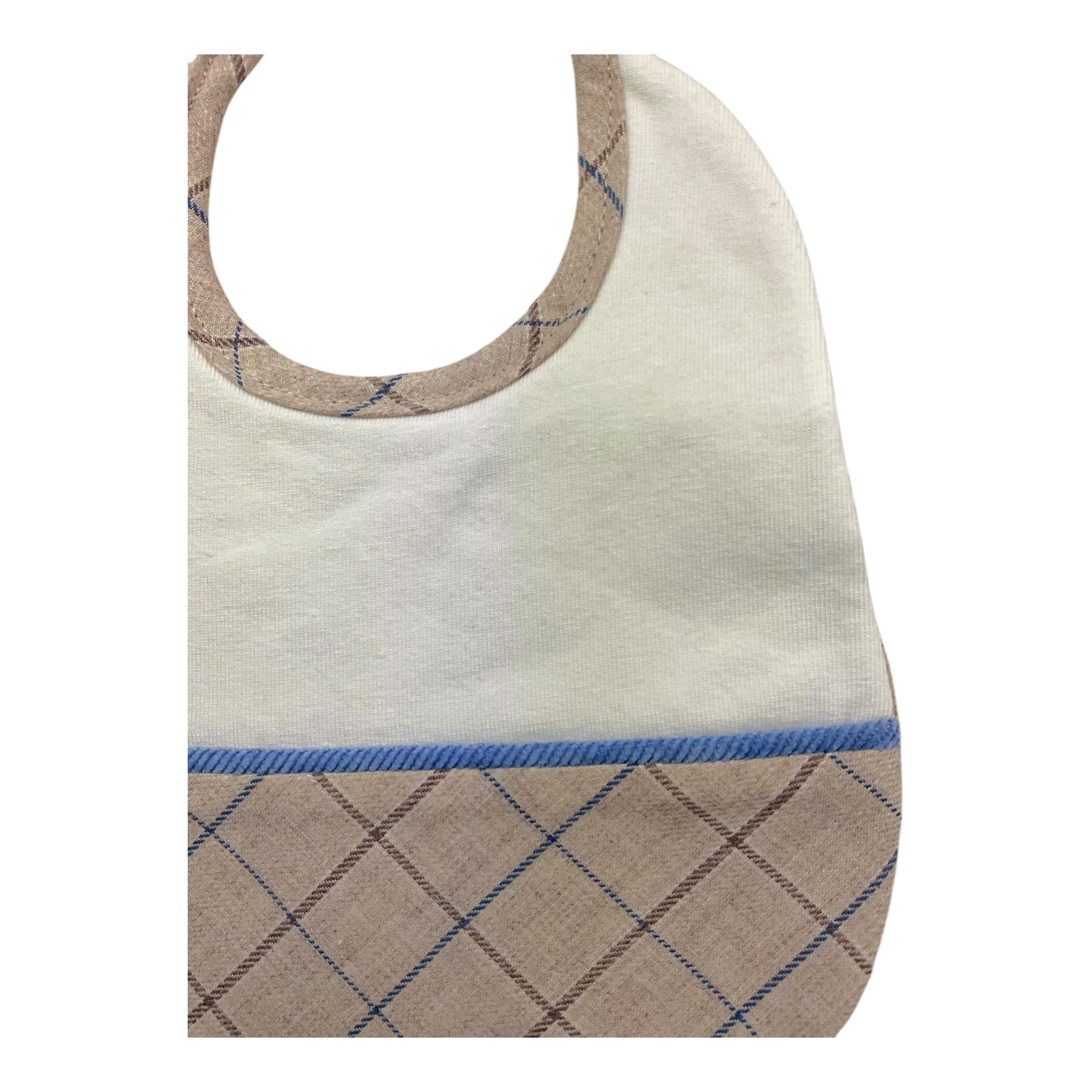 NINNAOH bavetta tinta unita con stampa Bianco per Neonato I23212 BIANCO NINNAOH 