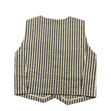 Zhoe &amp; Tobiah White Striped Solid Color Vest For Boys