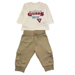 GUESS completo 2 pezzi shirt-pantalone Bianco/beige per Neonato I4YG10K8HM3 BIANCO/BEIGE GUESS 