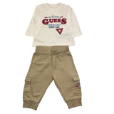 GUESS completo 2 pezzi shirt-pantalone Bianco/beige per Neonato I4YG10K8HM3 BIANCO/BEIGE GUESS 
