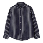 Fay Camicia Tinta Unita Manica Lunga con Fantasia A Righe per Bambino FW5P60 BLU FAY 
