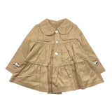 Valentina Bebes Solid Color Dress With Sand Buttons For Baby Girl