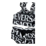 Versace 2 Piece Swimsuit Bandeau White/Black For Girls