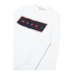MARNI felpa chiusa girocollo tinta unita con logo Bianco per Bambino M01223 BIANCO MARNI 