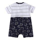 Minibanda Pagliaccetto Mezza Manica Finta T-Shirt per Neonato 3B687 BLU MINIBANDA 