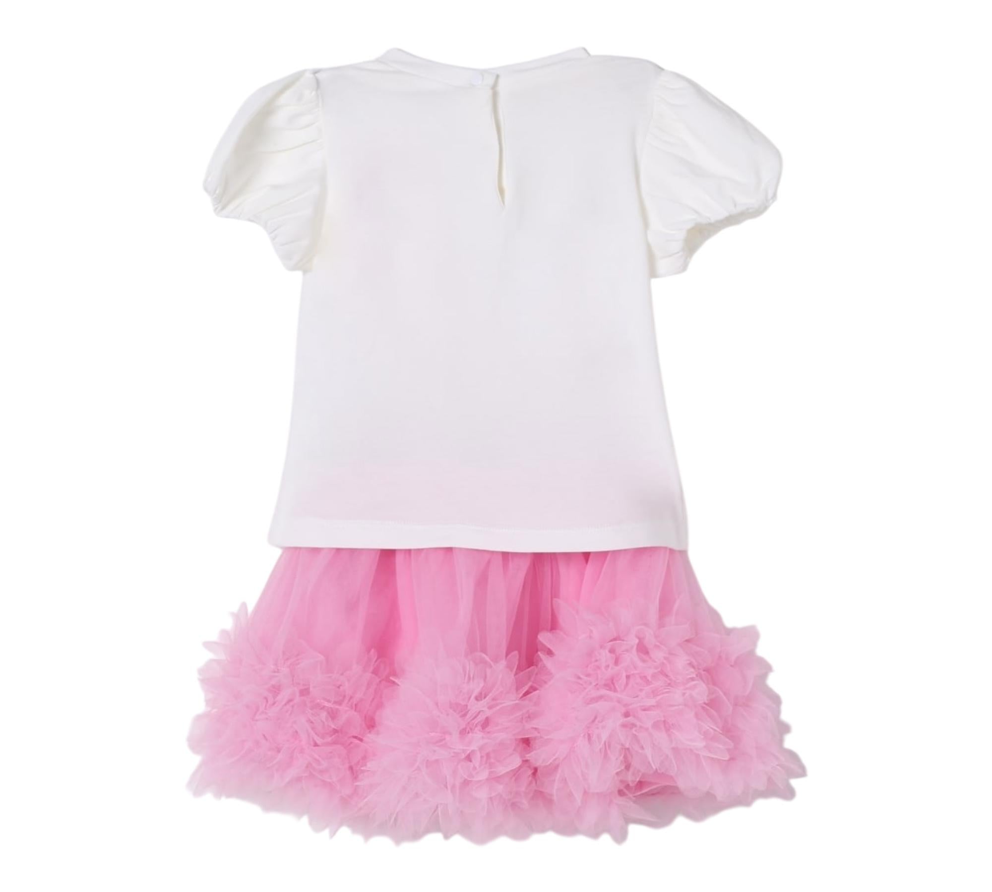 Liu Jo Completo 2 Pezzi T-Shirt-Gonna per Neonata HA5033X BIANCO/ROSA LIU JO 