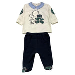 LE BEBE' completo 2 pezzi shirt-ghettina Bianco/blu per Neonato LBB5138 BIANCO/BLU LE BEBE' 