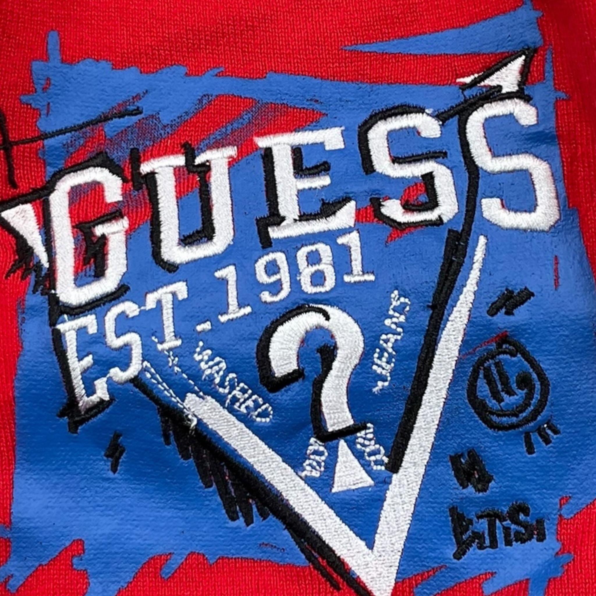 GUESS maglia girocollo tinta unita con stampa Rosso per Neonato N4YR03Z2VV0 ROSSO GUESS 