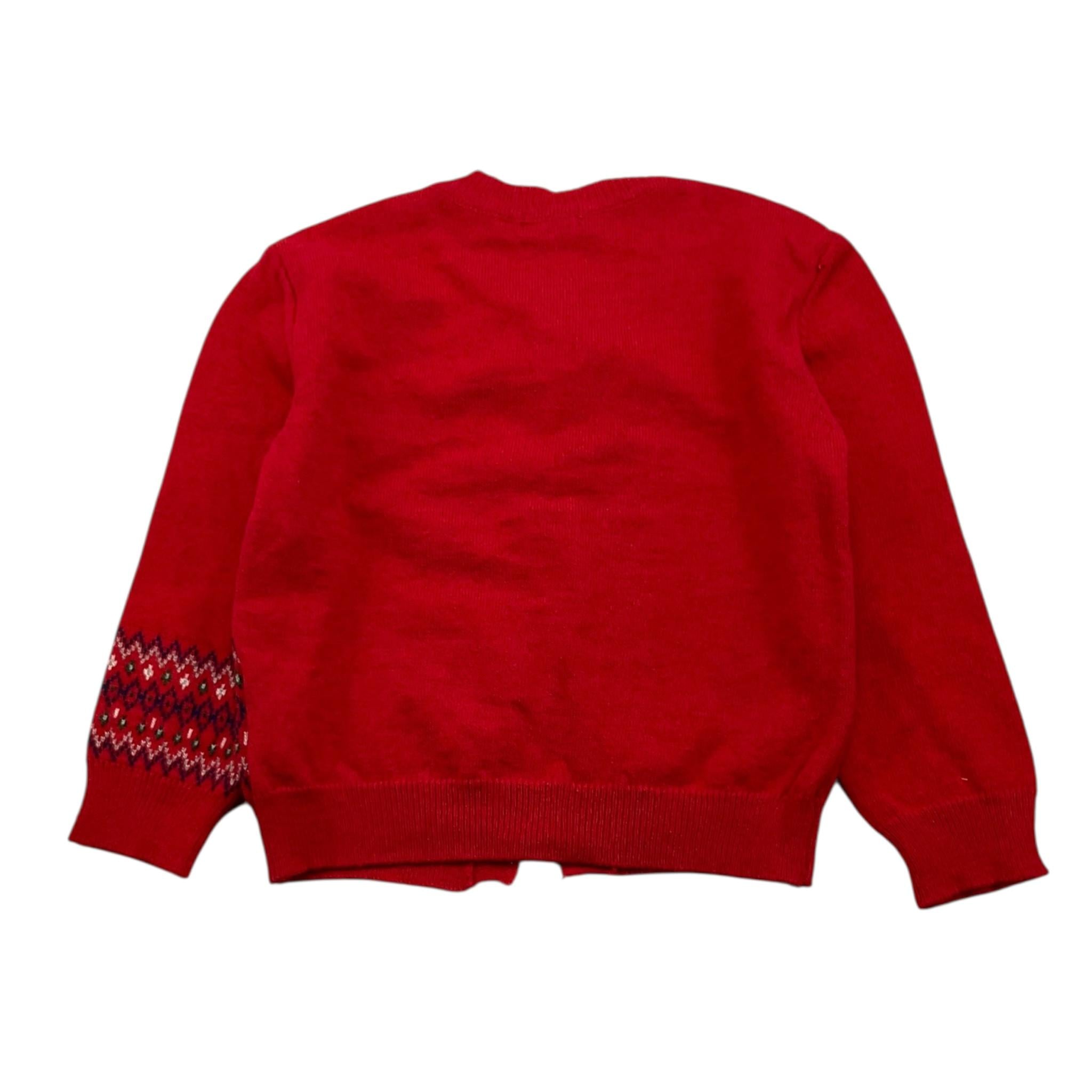 LE BEBE' cardigan tinta unita con stampa Rosso per Neonato LBG4991 ROSSO LE BEBE' 