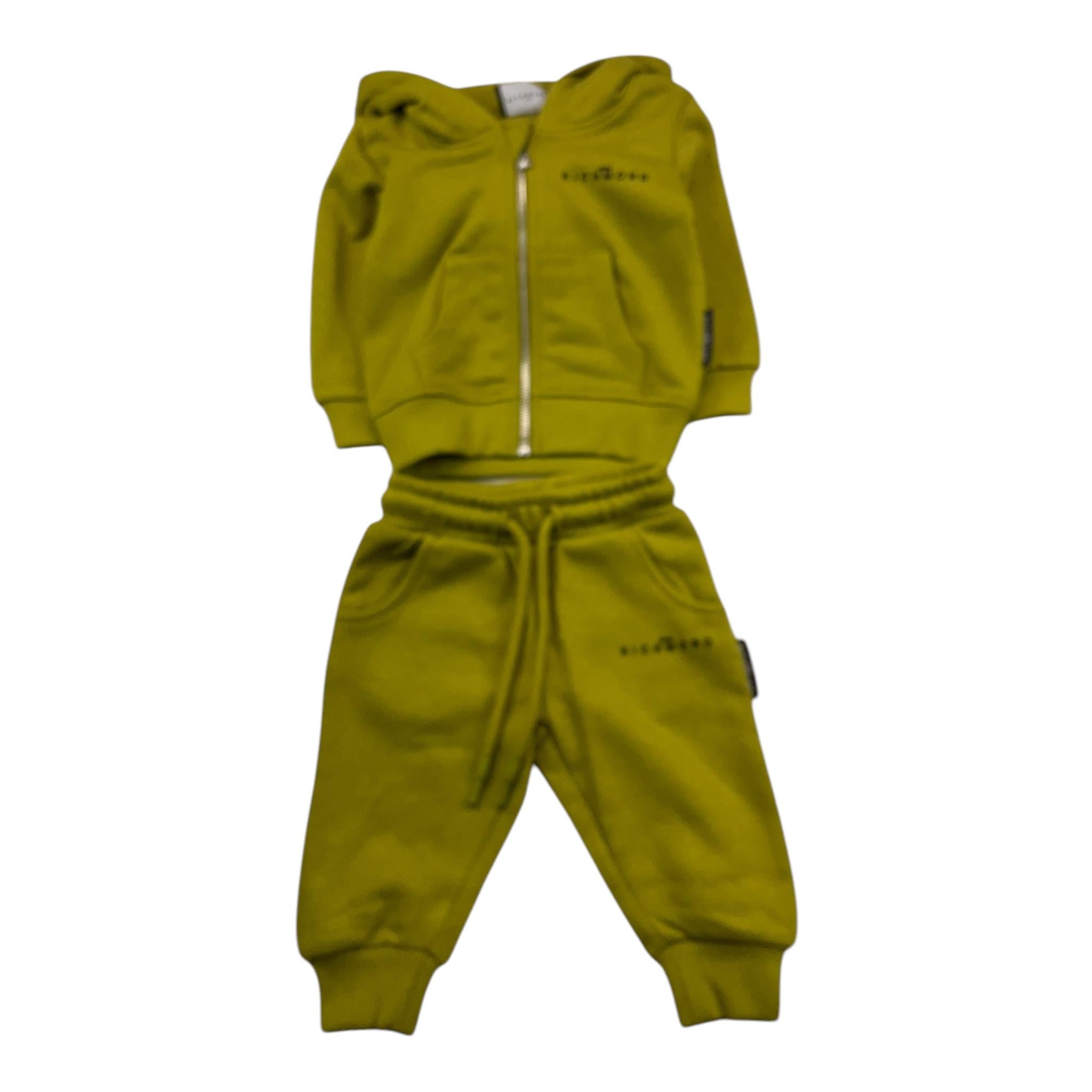 JOHN RICHMOND completo 2pz tinta unita felpa-pantalone Verde acido per Neonato RIA25007CF VERDE ACIDO JOHN RICHMOND 