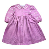 Ilfarobimbi Solid Color Dress Shirt Model With Magenta Embroidery For Girls