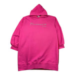 MARIUCCIA abito felpa bicolore con cappuccio Fuxia/rosso per Bambina MBFW23V202 FUXIA/ROSSO MARIUCCIA 