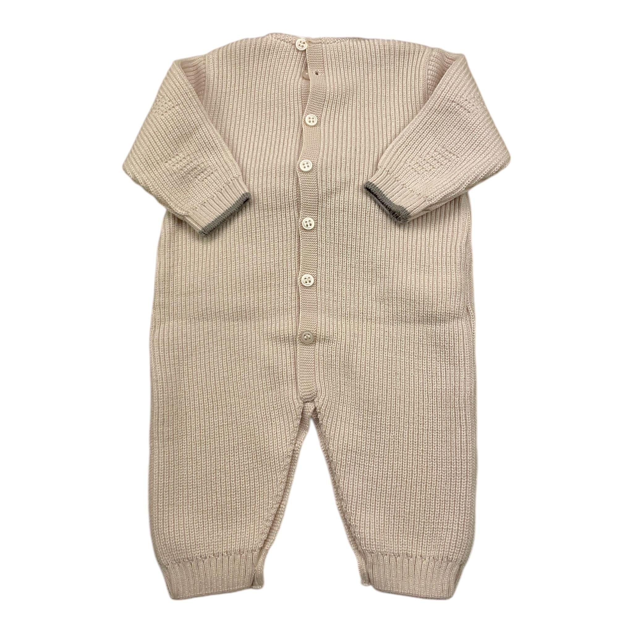 MARLU' tutina tinta unita con fiocco Beige per Neonata IB5210 BEIGE MARLU' 