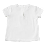 Liu Jo Solid Color Crew Neck T-Shirt With Contrasting Print White For Baby Girls