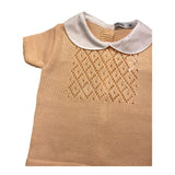 Babidu 2 Piece Set T-Shirt-Panties Solid Color Peach For Baby Girl