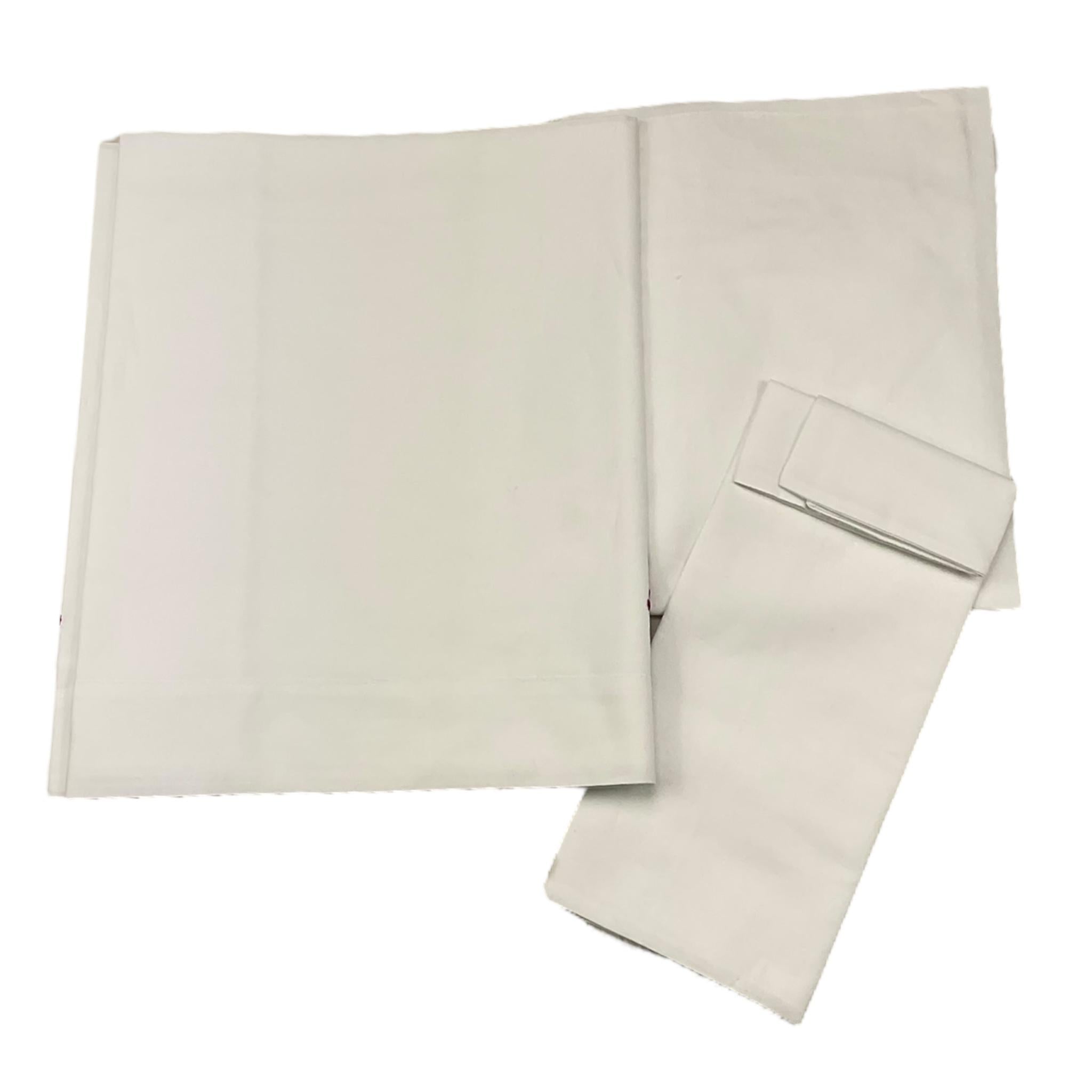 LE BEBE' set 3 pezzi lenzuola tinta unita cn ricami Bianco per Neonata LBG6137 BIANCO LE BEBE' 