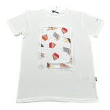 Daniele Alessandrini T-Shirt Tinta Unita con Stampa per Bambino 1236M00314X BIANCO DANIELE ALESSANDRINI 