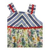 Miranda Solid Color White Patterned Strapless Dress for Baby Girl