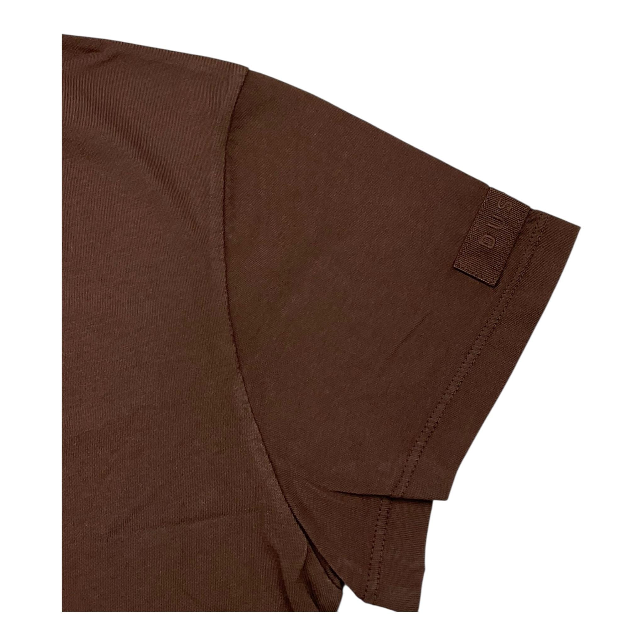 DUSTY COLOR t-shirt girocollo tinta unita Marrone per Neonato DUXF4033TSN MARRONE DUSTY COLOR 