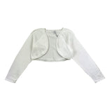 Baby A. Plain White Shrug For Baby Girl