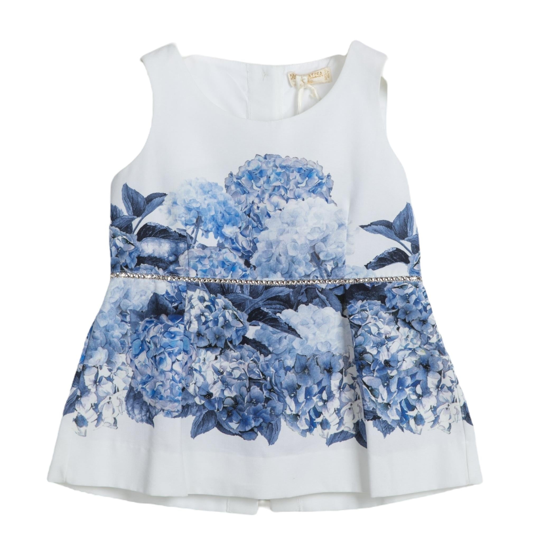 Monnalisa Top Giromanica Tinta Unita con Stampa In Contrasto per Bambina 717303 BIANCO MONNALISA 