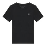Calvin Klein T-Shirt Girocollo tinta unita con Logo Nero per Bambino IU0IU00543X NERO CALVIN KLEIN 