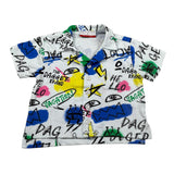 Cesare Paciotti Camicia Mezza Manica tinta unita Stampe Bianco per Bambino CMP5101BX BIANCO CESARE PACIOTTI 