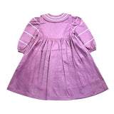 Ilfarobimbi Solid Color Dress Shirt Model With Magenta Embroidery For Girls