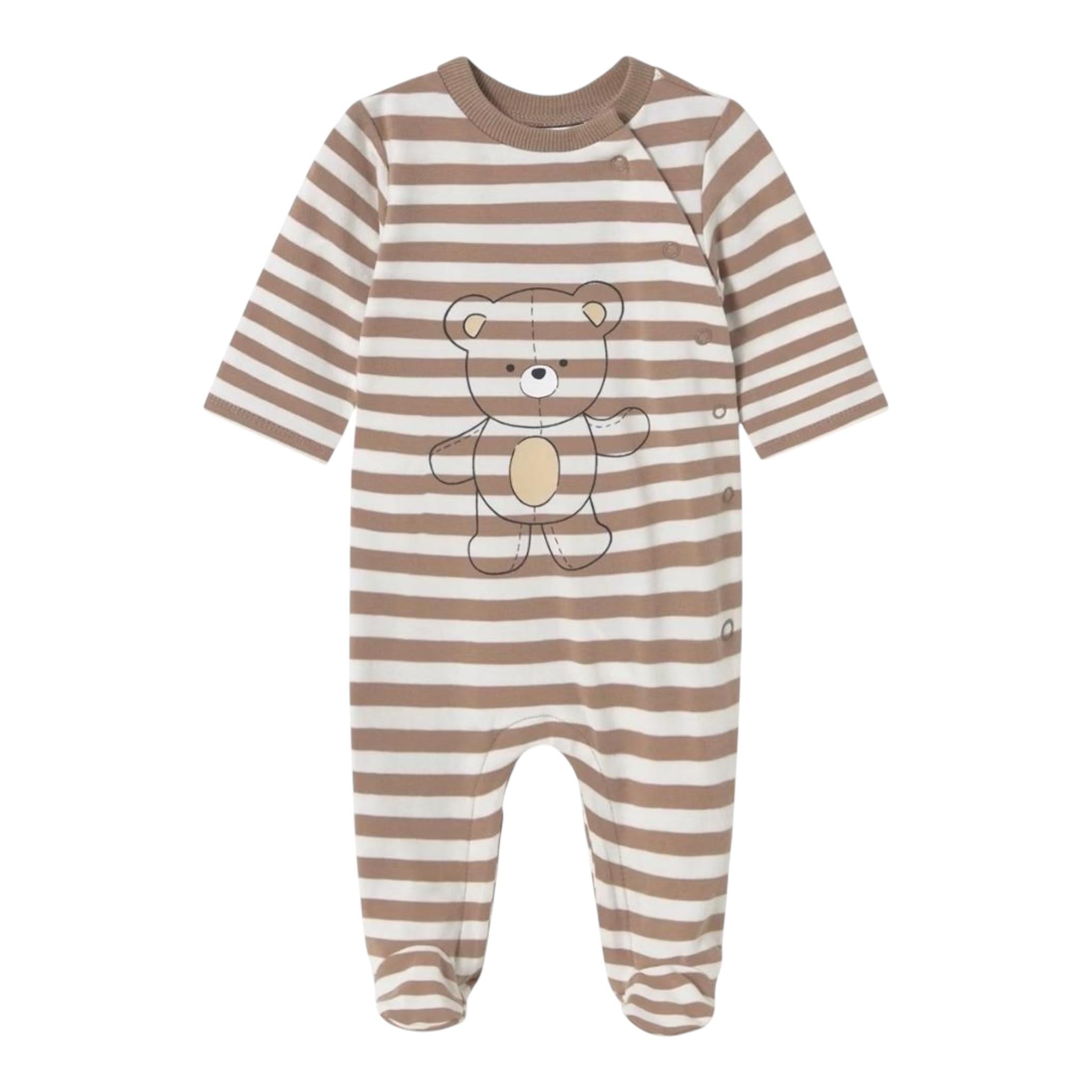 Mayoral Tutina Bicolore con Fantasia A Righe per Neonato 1709XXU BIANCO/BEIGE MAYORAL 
