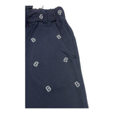 Yours Bermuda Solid Color With Prints And Elastic Waist Blue For Boys