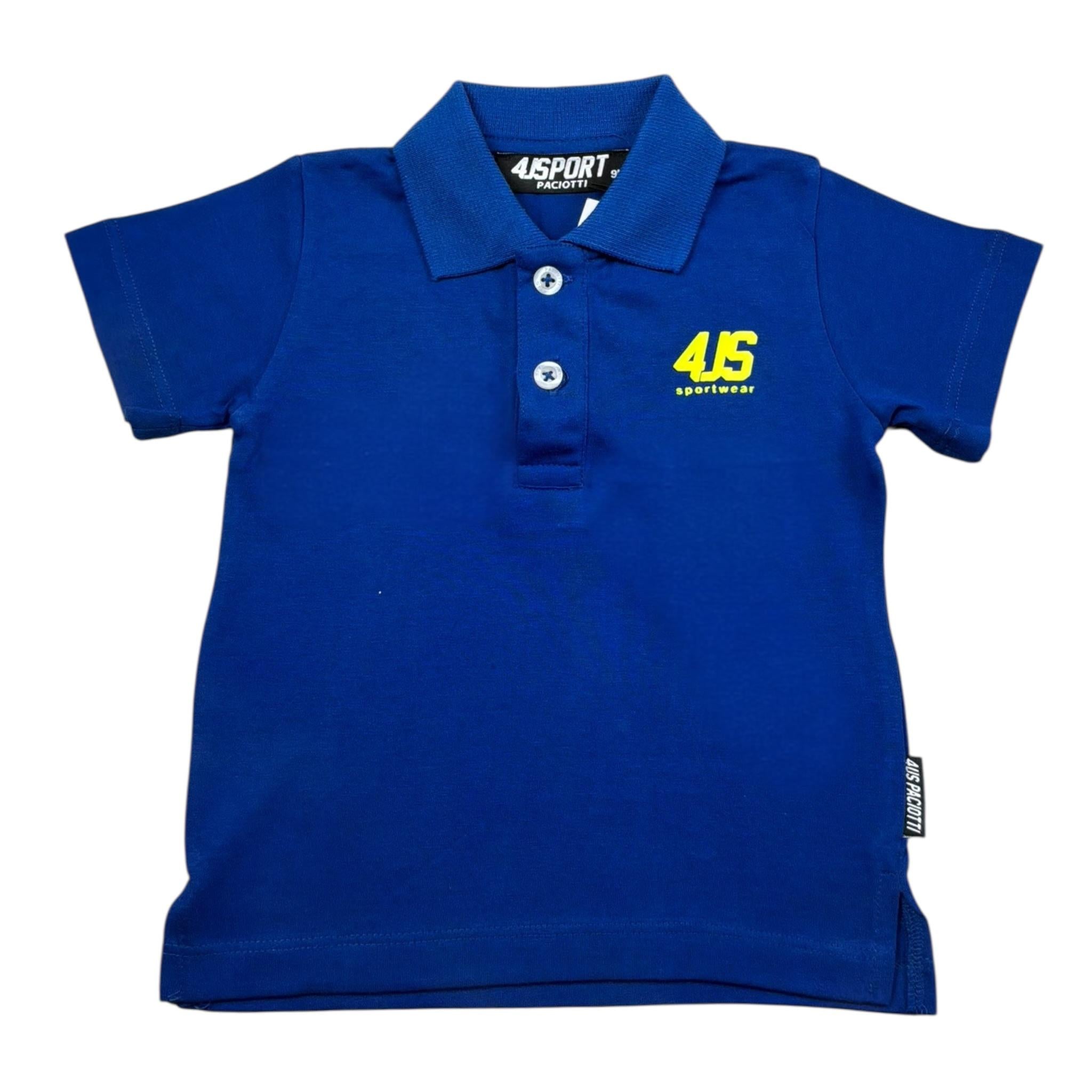 Cesare Paciotti Polo Mezza Manica Tinta Unita per Neonato PLP1105B COBALTO CESARE PACIOTTI 