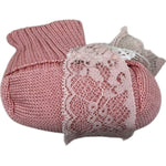 Marlu' Babbucce Tinta Unita con Ricami per Neonata BBC ROSA MARLU' 