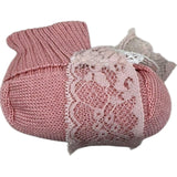 Marlu' Babbucce Tinta Unita con Ricami per Neonata BBC ROSA MARLU' 