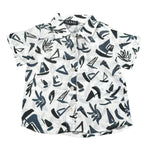 Please Camicia Tinta Unita con Stampa per Bambino CC80364B71J BIANCO PLEASE 