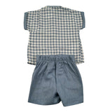 Calamaro Completo 2 Pezzi Camicie-Bermuda Bicolore per Neonato 11128B BLU CALAMARO 