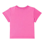 Moschino T-Shirt Girocollo Tinta Unita con Stampa per Neonata MUM04CL ROSA MOSCHINO 