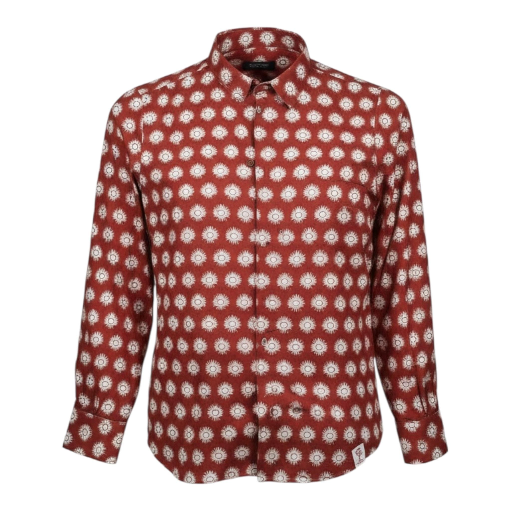 Paolo Pecora Camicia tinta unita con Fantasia Ruggine per Bambino P3700 RUGGINE PAOLO PECORA 