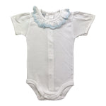 BABIDU body tinta unita con colletto ricamato Bianco per Neonata BD BIANCO BABIDU 