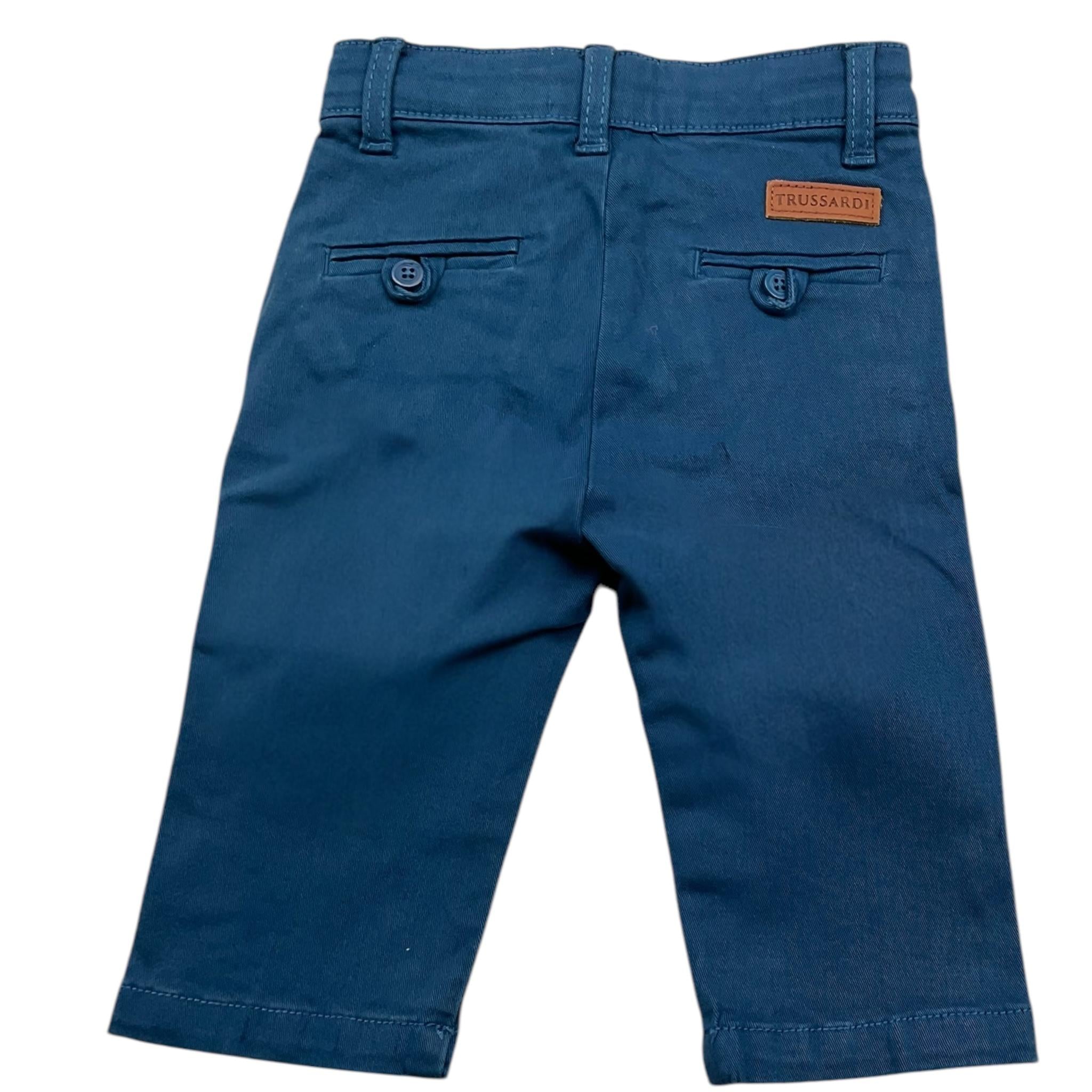 TRUSSARDI pantalone tinta unita con girovita regolabile Petrolio per Bambino TIA24033PA PETROLIO TRUSSARDI 
