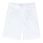 Dolce & Gabbana Bermuda Tinta Unita con Girovita Regolabile per Bambino L43Q25X BIANCO DOLCE & GABBANA 