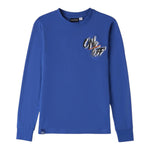 SARABANDA shirt girocollo tinta unita con stampa in contrasto Blu per Bambino 0A516 BLU SARABANDA 