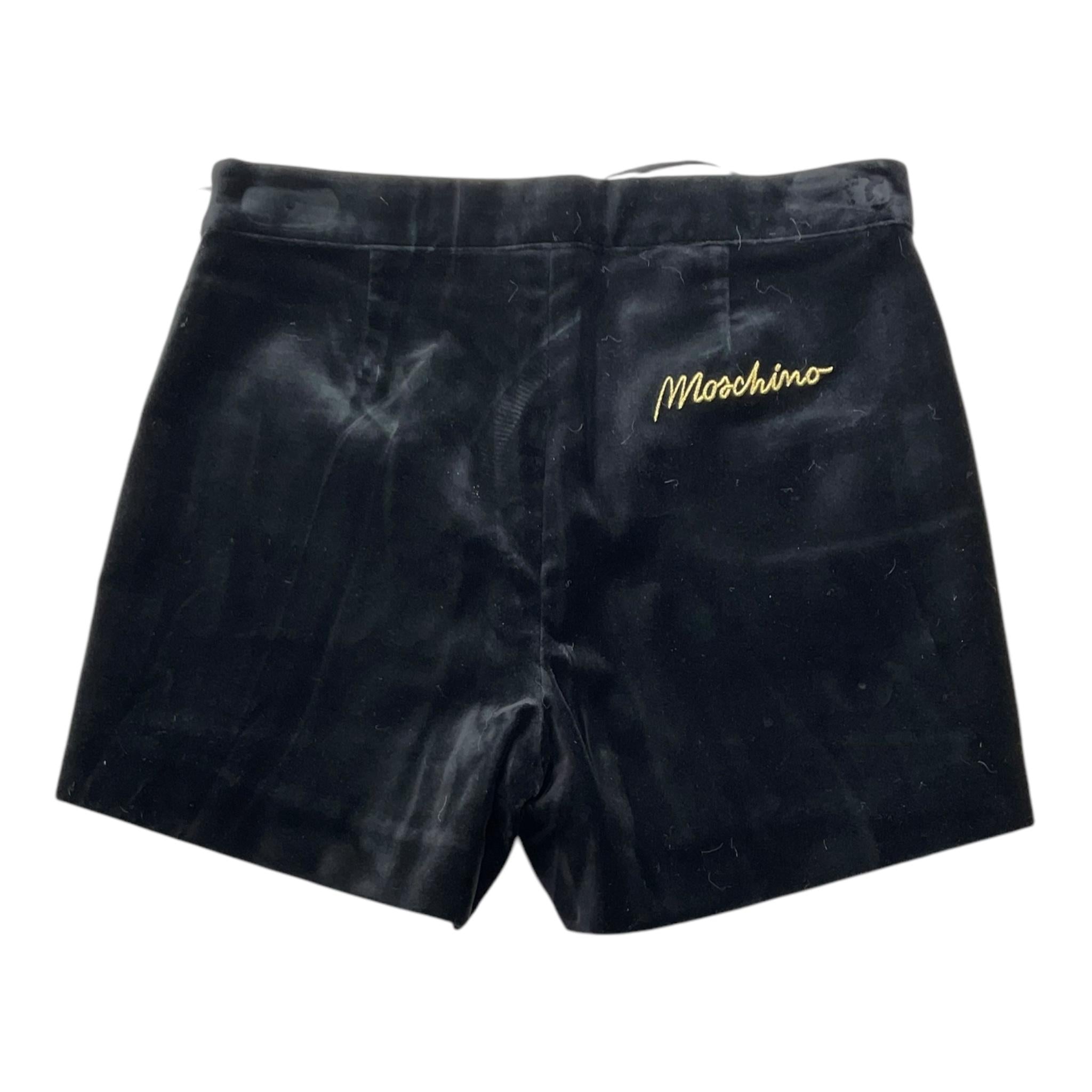 MOSCHINO short tinta unita in velluto Nero per Bambina HDQ01V NERO MOSCHINO 