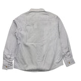 Paolo Pecora Solid Color Shirt With Striped Pattern Long Sleeve Cream For Boys