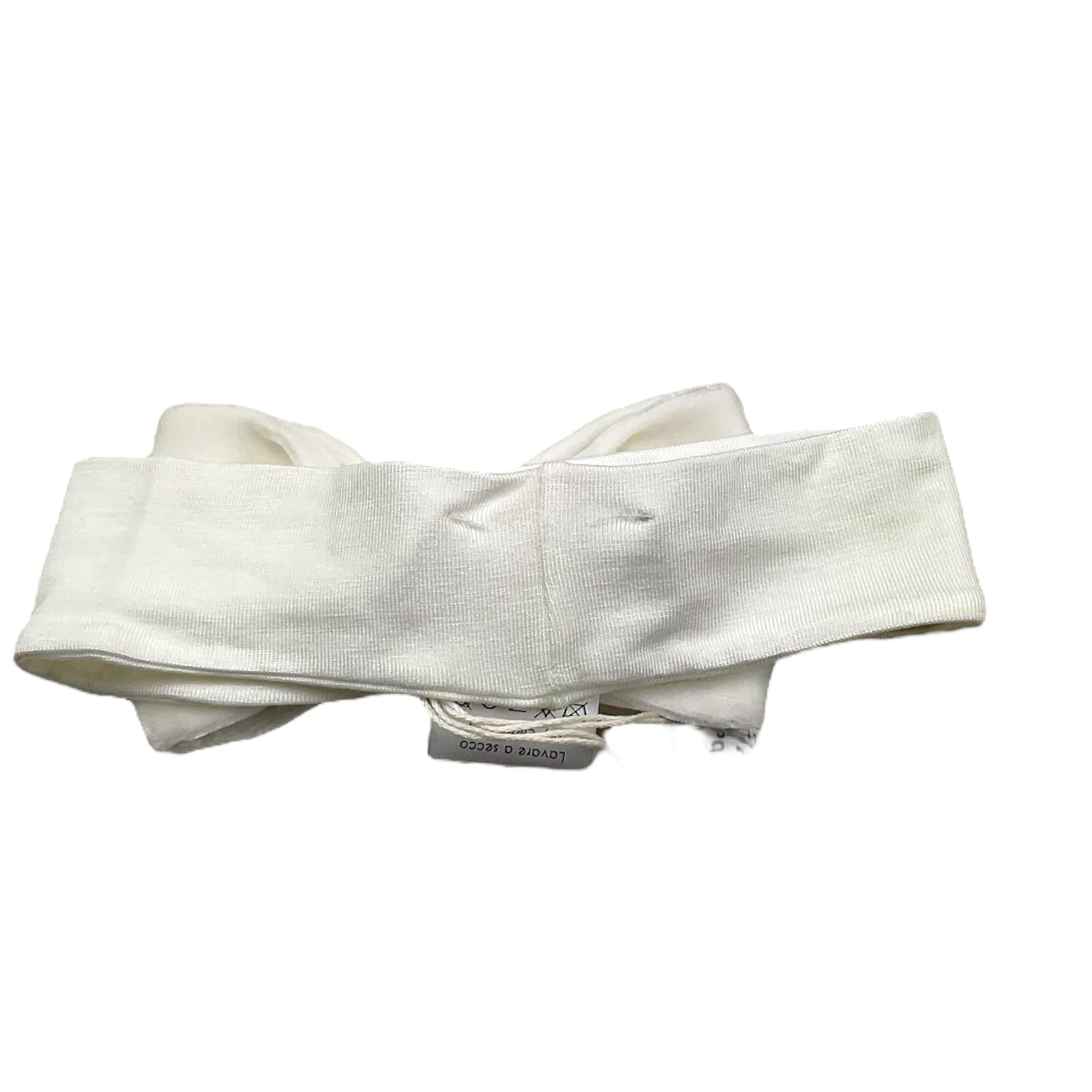 LA STUPENDERIA fascia tinta unita con fiocco Bianco per Neonata ABFA522 BIANCO LA STUPENDERIA 