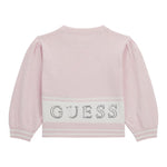 GUESS maglia girocollo tinta unita coon logo Rosa per Neonata K4YR00Z3GW00 ROSA GUESS 