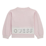 GUESS maglia girocollo tinta unita coon logo Rosa per Neonata K4YR00Z3GW00 ROSA GUESS 