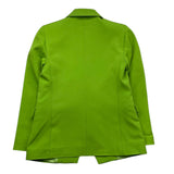 Janice Green Double Breasted Solid Color Jacket For Girls