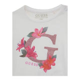 Guess T-Shirt Girocollo Tinta Unita con Stampa per Neonata K5GI08K6YW4 BIANCO GUESS 