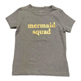 Name.It Solid Color Crew Neck T-Shirt With Grey Print For Girls