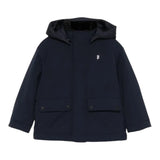 HERNO giubbino tinta unita con zip e cappuccio Blu per Bambino GI000071B BLU HERNO 